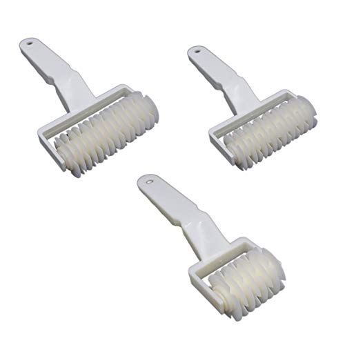 Plastic Baking Tool Pizza Pastry Lattice Roller Cutter Pull Net Wheel Knife for Dough Cookie Pie Craft Kitchen Accessories - White S - Thumbnail 4
