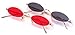 AOOFFIV Vintage Slender Oval Sunglasses Small Metal Frame Candy Colors