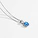 Mints Blue Opal Pendant Necklace 4 Prongs Setting Solitaire Fine Jewelry for Women
