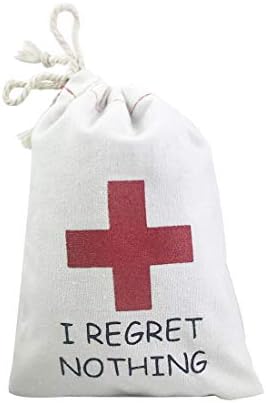 FOONEA 10pcs 5x7 inch I Regret Nothing Hangover Kit Bag Recovery Kit Survival Kit Bag Bride Tribe Bachelorette Party Decoration Wedding Bag