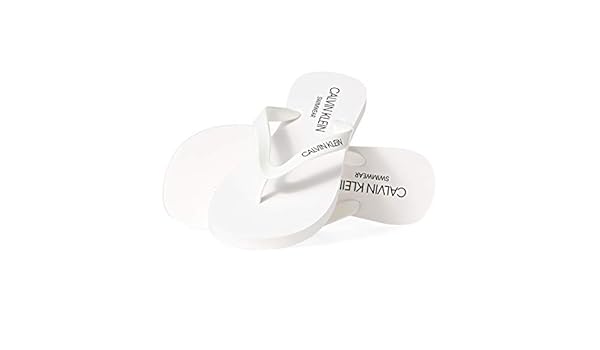 calvin klein white flip flops