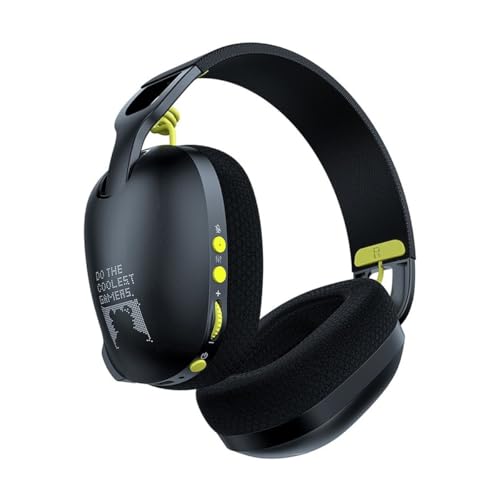 ONIKUMA GAMING Headset Gamer sem Fio para PS5, PS4, PC, 2.4GHz USB e Bluetooth 5.3, Preto, Over Ear