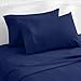 Amazon Basics 400 Thread Count Cotton Pillow Cases, Standard, Set of 2, Navy, 30