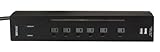 Woods 041500 6-Standard Outlet, Two USB Outlet Surge Protector, 1500 Joules of Protection