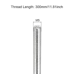 MECCANIXITY Fully Threaded Rod M5 x 300mm 0.8mm