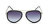 PRIVÉ REVAUX “The Supermodel” Handcrafted Designer Polarized Brow Bar Sunglasses For Men & Women (Black)