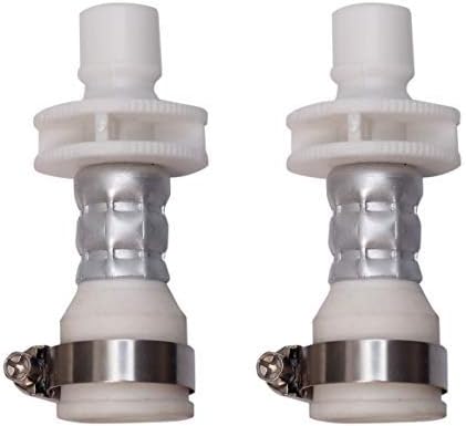 PK Aqua Heavy Duty White Rubber Hose Connector Adapter for Water Inlet Tap White-2 Pcs.