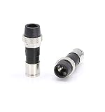 THE CIMPLE CO - Coaxial Cable Compression Fitting - Proudly Made in The USA - Connector - for RG6 Coax Cable - with Weather Seal O Ring, Weather Boot, and Water Tight Grip (10 Pack)