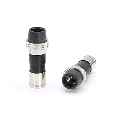 THE CIMPLE CO - Coaxial Cable Compression Fitting - Proudly Made in The USA - Connector - for RG6 Coax Cable - with Weather Seal O Ring, Weather Boot, and Water Tight Grip (10 Pack)