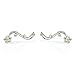 925 Sterling Silver Flower Vine Cuff Earrings Chuvora Jewelry White Crystal Ear Crawlers