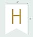 Sterling James Co. White Happy Birthday Bunting Banner with Shimmering Gold Letters