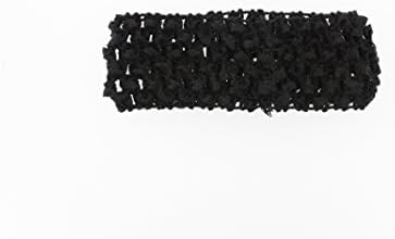 Trimweaver 10-Piece Woven Crochet Fabric Headbands, 1.5-Inch, Black
