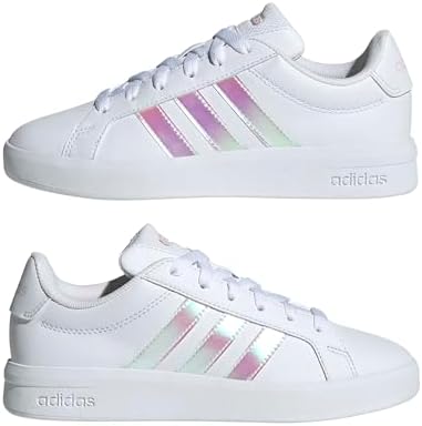 Unisex - Bambini e Ragazzi Grand Court 3.0 Junior Shoes, Ftwr White/Iridescent/Almost Pink, 38 EU