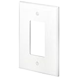 Leviton 88601 1-Gang Decora/GFCI Device, Wallplate, Oversized, Thermoset, Device Mount, White