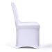JAXPETY Set of 100PCS White Color Polyester Spandex Banquet Wedding Party Chair Covers,Flat
