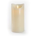 Gideon 7 Inch Flameless LED Candle - Real Wax & Real Flickering Candle Motion - with Remote On/Off - Vanilla Scented, Ivory