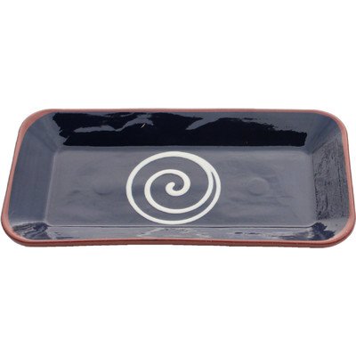 Amazing Tableware - Bowls, Platters & Jugs Amazing Cookware Rectangular Plate, Blue with Cream Swirl, Ceramic, 32 x 17 x 3 cm