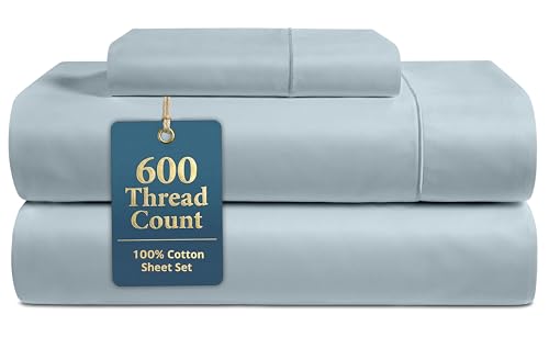 LANE LINEN Twin XL Sateen Cotton Sheets