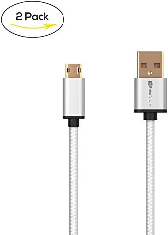 SecuPower Premium Nylon Braided Micro USB Cable (2 Pack)