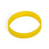 GOGO Wholesale Silicone Bracelets Bulk Rubber Band Bracelets Adult-Sized Rubber Wristbands For Party-Yellow-12 pcs