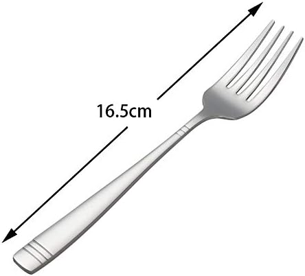 Leendines Stainless Steel Dinner Forks, 12 Pieces, Silver - Image 3