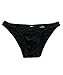 Mens Underwear Low Rise Briefs Solid Stretch Sexy Bikinis 4 Pack Black US L(Tag CN 3XL)