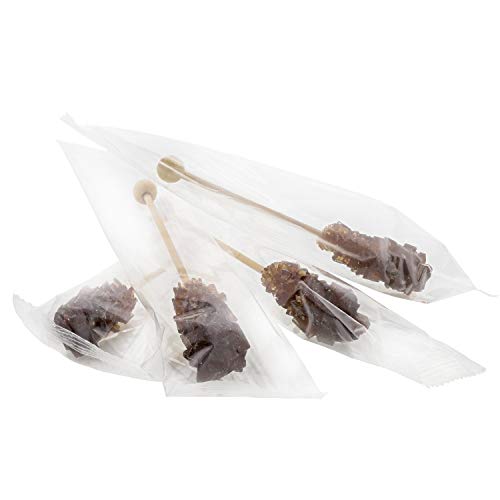 Individually Wrapped Barista Swizzle Sugar Sticks Made in the USA - Brown 50pc - Thumbnail 6