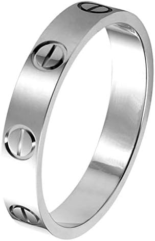 Qindishijia 4mm Silver Love Ring-Lifetime Just Love You with
