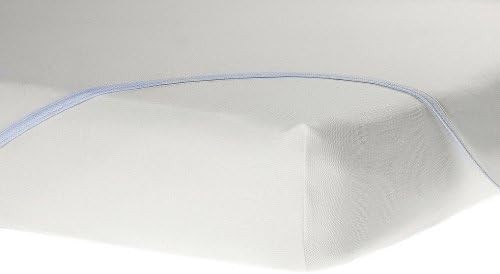 BonnBonn Baby Antimicrobial Wicking Infant and Toddler Sheet - Blue Trim by BonnBonn Baby