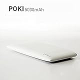 Lepow POKI Portable External Battery Pack and Power Bank 5,000 mAh - Compatible with Apple iPhone, Apple iPad, Samsung and Other Smart Devices (White)
