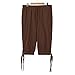 Mens Pirate Shorts Halloween Medieval Renaissance Banded Pants Viking Knicker Colonial Linen Costume