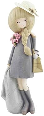 Collectible Figure, Enjoyable Life Fashion Lady Series Home Decor Accents, Zakka Style Polyresin Figurine and Sculpture, Decorative Ornaments For Vehicle, Home, Garden, Patio (Figurine D)