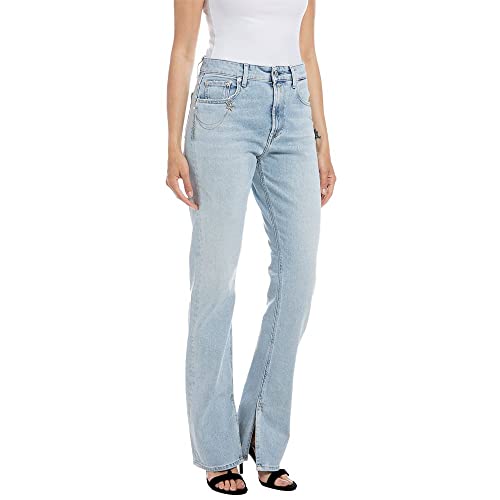 Replay SHARLJN Slim Flare Jeans, 011 Super Light Blue, 2332 Donna