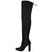 Fashion Thirsty Womens Thigh High Boots Over The Knee Party Stretch Block Mid Heel Size 6