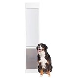 PetSafe Freedom Aluminum Patio Panel Sliding Glass Dog and Cat Door, Adjustable 76 13/16 in to 80 11/16 in - X-Large White Pet Door