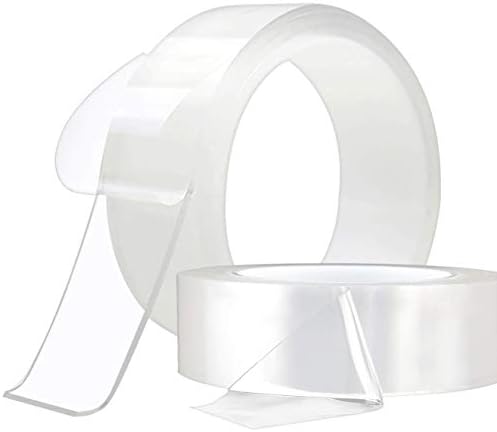 Reusable Traceless Washable Multifunction Clear Double Sided Removable Nano Tape for Posters, Fix Carpet Mats,Free to Remove, Stick to Glass, Metal, Kitchen Cabinets or Tile Nano Tape (3cm x 3m)