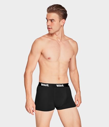 YESWEL Men's Boxers 6 Pack Super Soft Bamboo Underpants Elastic Waist Underwear (M-3XL)