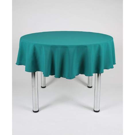 Hope Textiles Jade Green 58" Diameter (147cm) Small Round Fabric TABLECLOTH/TABLE CLOTH (Polyester, not cotton)