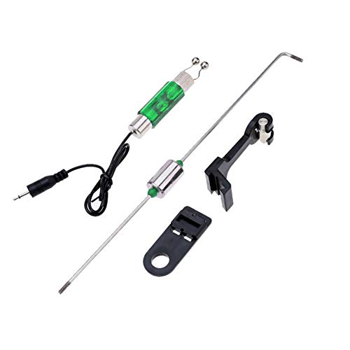 LBgrandspec LED Illuminated Fishing Tool Swinger Bite Alarm Bobbin Chain Hanger Indicator Green