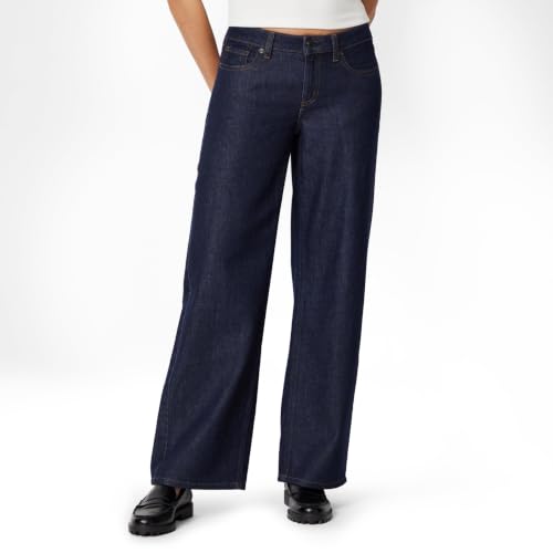 Amazon Essentials Women's Ultra Soft Low Rise Wide Leg Jeans