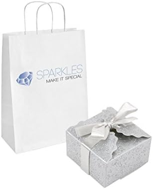 Sparkles Make It Special 10-pcs Large Ribbon Favor Candy Boxes Wedding Gift Candy Boxes Silver