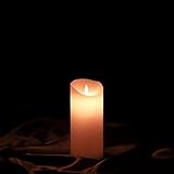 Etronic  Real Wax 3D Dancing Flame Flickering Flameless Battery Powered LED Pillar Dripless Motion Candle, 3