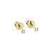 14k Yellow Gold Cubic Zirconia Stud Earrings, 1.50mm (0.03ctw)