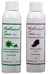 ONLY U$20.00 - Brazilian Keratin Hair Treatment - Deep Cleaning Shampoo 04oz + Keratin Complex Grape 04oz