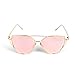 Hippih Cat Eye Sunglasses Metal Frame Mirror Sunglasses For Women