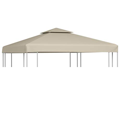 Pavillon-Ersatzdach 310 g/m² Beige 3x3 m