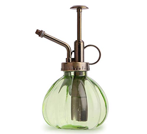Yeeco Plant Mister, Plant Watering Can Vintage Flower Water Spray Bottle Glass Plant Atomizer with Pump for Terrariums Flowers Potted Plants - Green