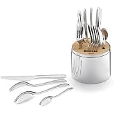 Christofle Essential 24-Piece Stainless Steel Flatware Set with Storage Capsule #5920012