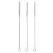 GINOVO Set of 6 Transparent Glass Drinking Straws, 2X 9