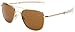 Randolph Aviator Square Sunglasses, 58, 23K Gold, Bayonet, Gray Lenses